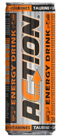 Bevanda energetica Action, lattina da 250 ml