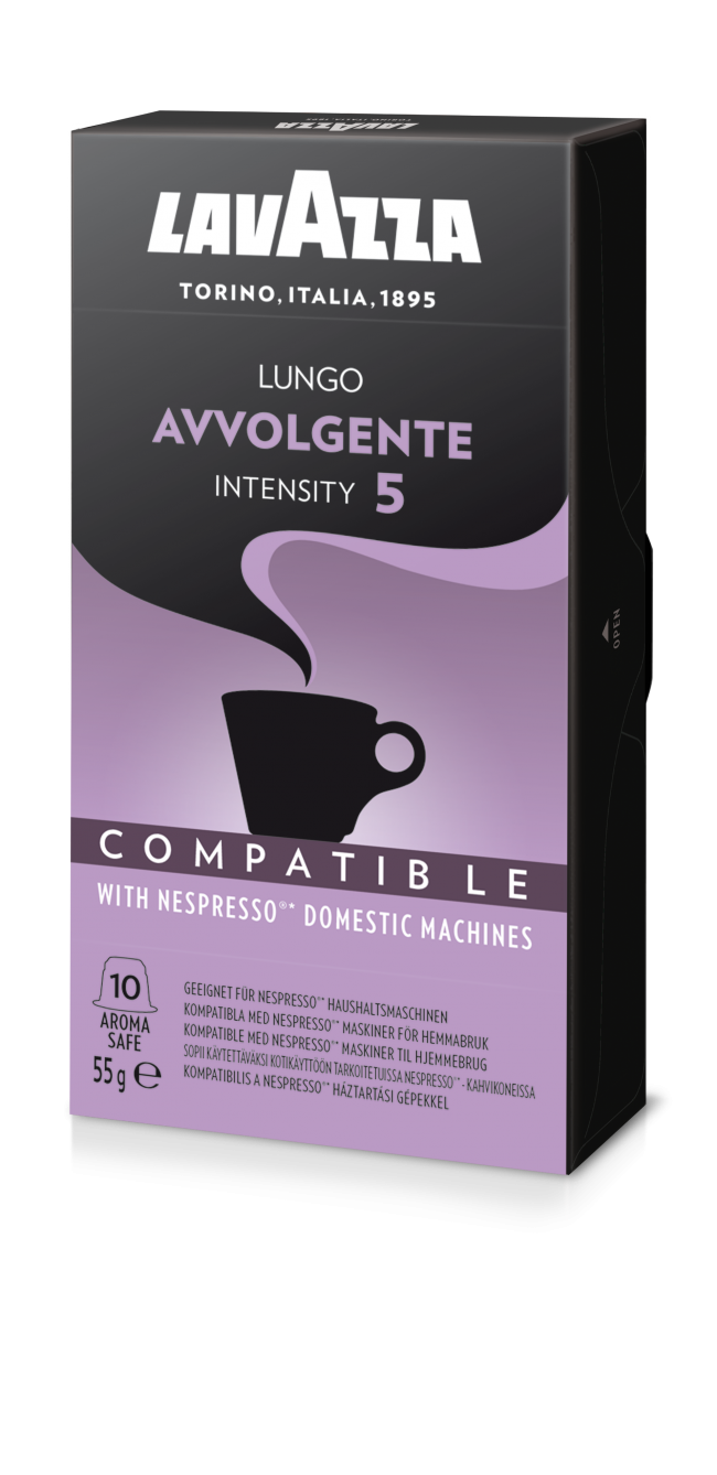 Lavazza Avvolgente 10 pour 8 capsules Nespresso** compatibles