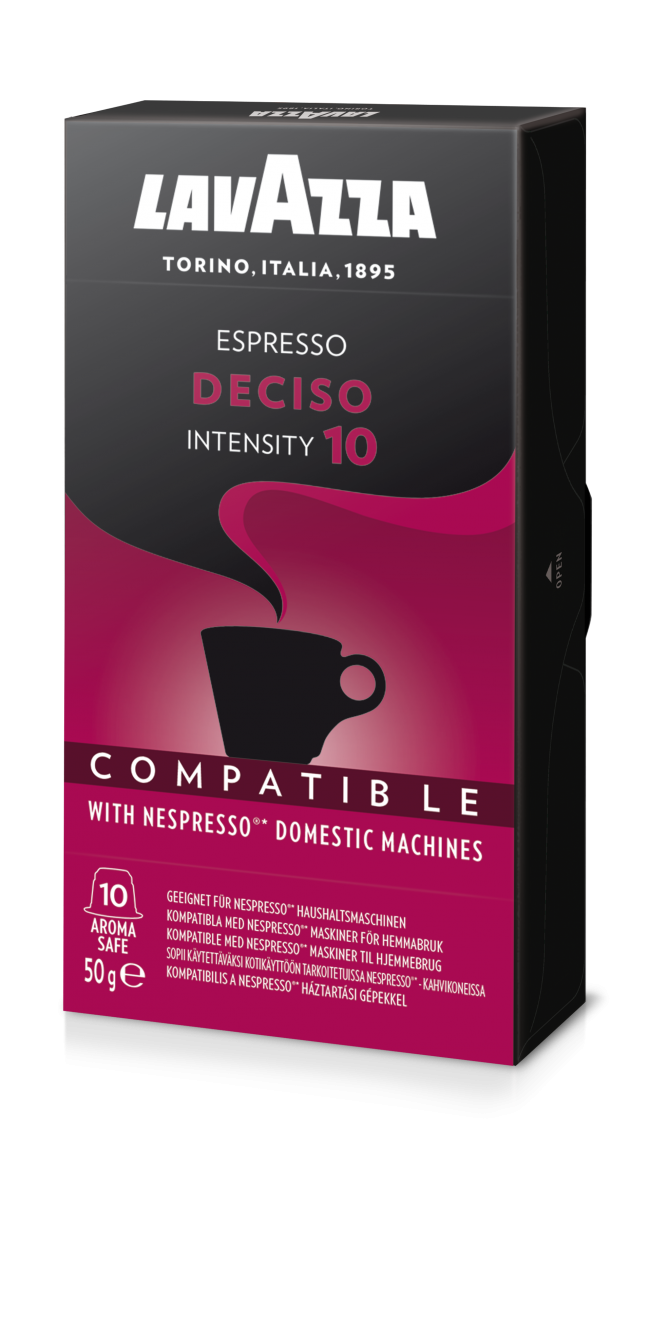 Lavazza Deciso 10 pour 8 capsules Nespresso** compatibles