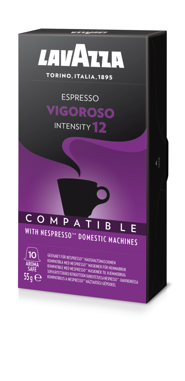 Lavazza Vigoroso 10 pour 8 capsules Nespresso** compatibles